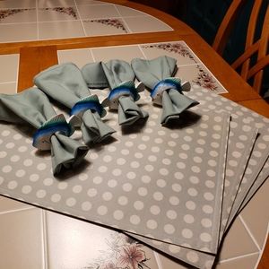 12 Piece Placemat napkin  Fish rings